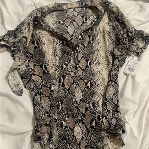 New Snake Print Blouse